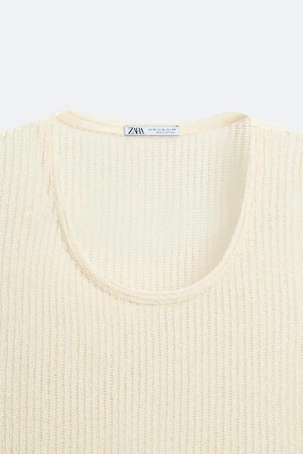 ZARA Camisola / Casacos|T-Shirts^T-SHIRT ESTRUTURA PERFURADOS Branco-marfim