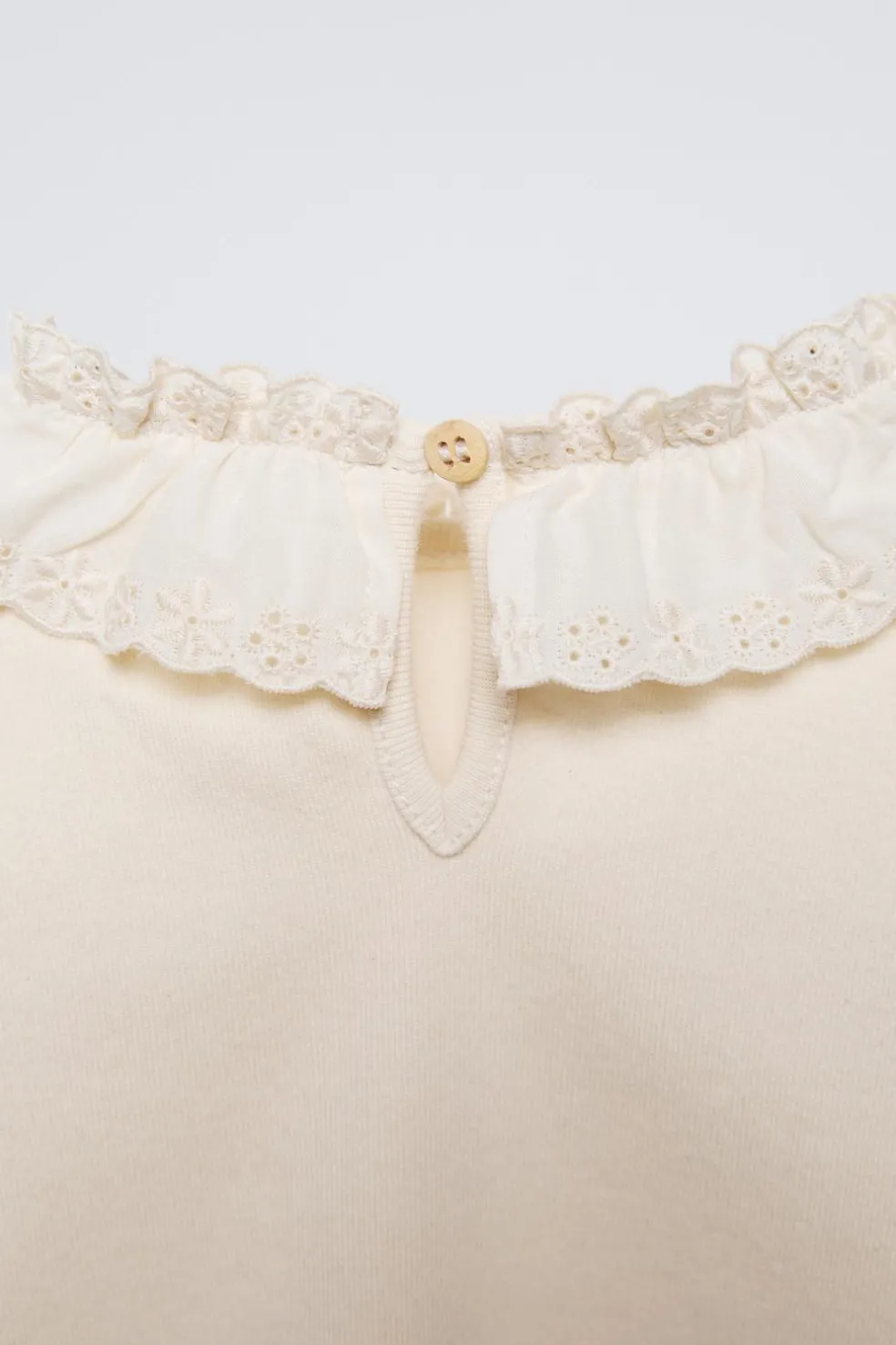 T-SHIRT GOLA BORDADO SUÍÇO-ZARA Cheap