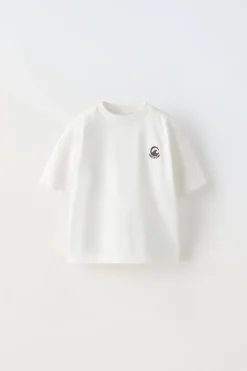 T-SHIRT LISA COM BORDADO-ZARA Cheap