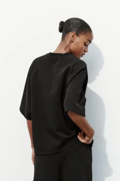ZARA Sweatshirts / Joggers|T-Shirts^T-SHIRT OVERSIZE INTERLOCK Preto