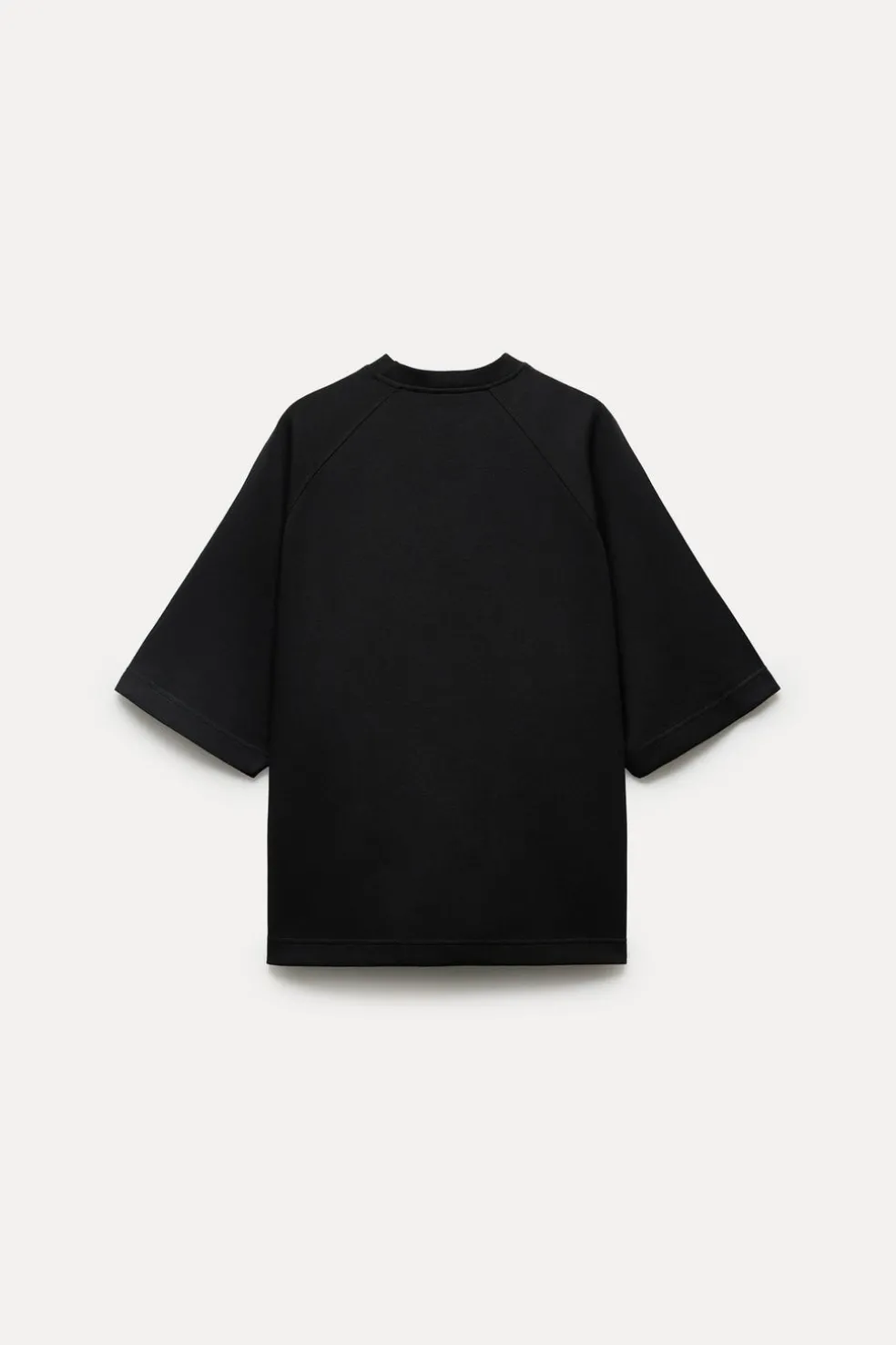 ZARA Sweatshirts / Joggers|T-Shirts^T-SHIRT OVERSIZE INTERLOCK Preto
