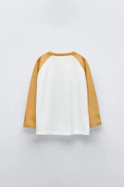 T-SHIRT RAGLÃ EM CONTRASTE-ZARA Flash Sale