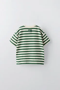 T-SHIRT ÀS RISCAS MEDIUM WEIGHT-ZARA New