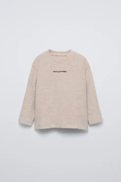 T-SHIRT SUAVE AO TOQUE COM BORDADO-ZARA Flash Sale