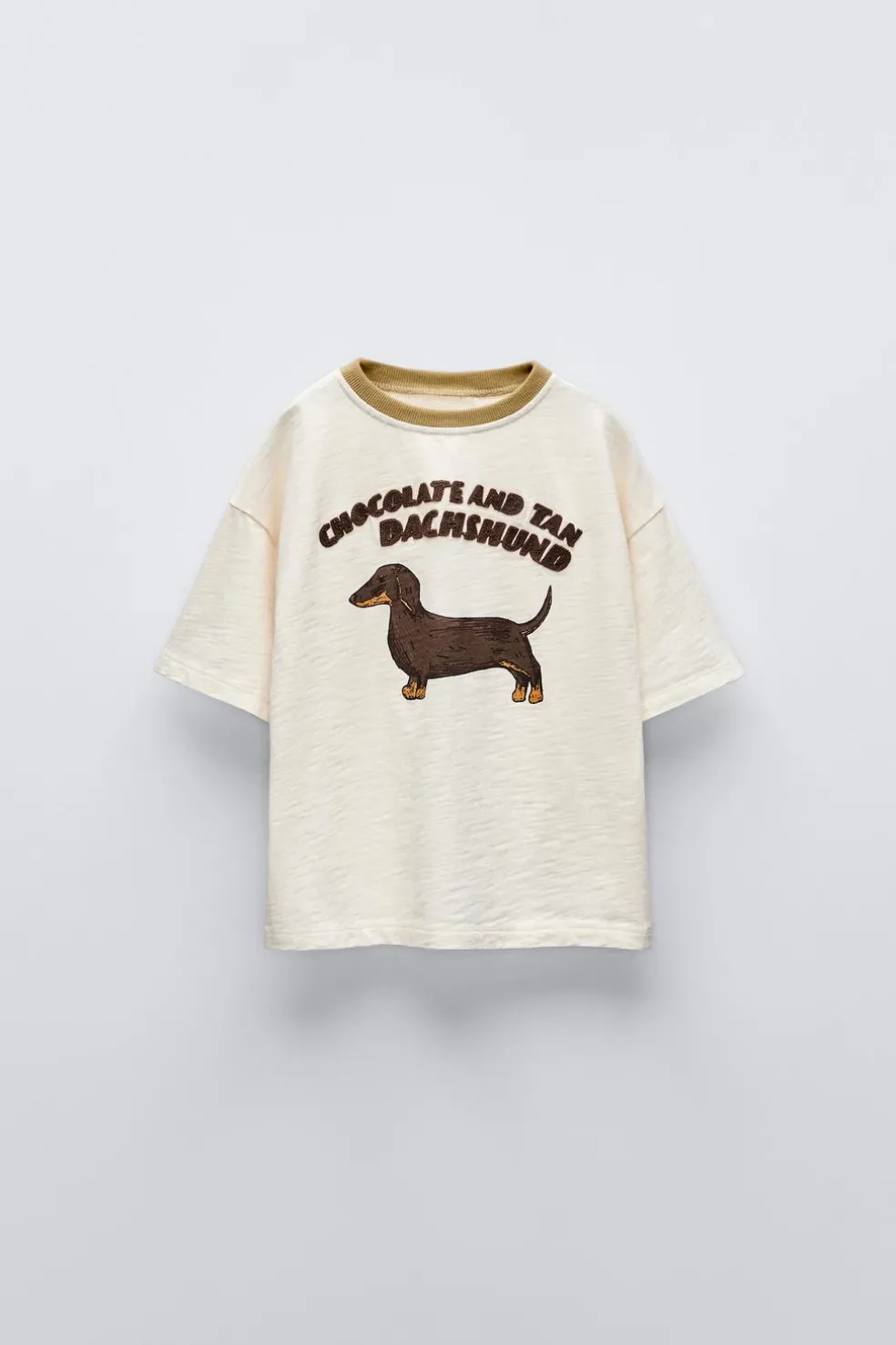T-SHIRT TECKEL BORDADA-ZARA Clearance