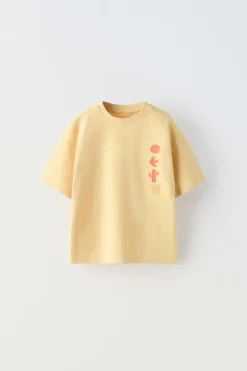 T-SHIRT TEXTO BORDADO-ZARA Clearance