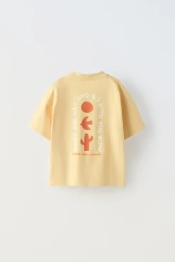 T-SHIRT TEXTO BORDADO-ZARA Clearance