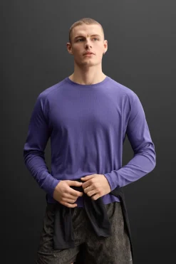 ZARA T-Shirts^T-SHIRT TREINO ESTRUTURA Azul-tinta