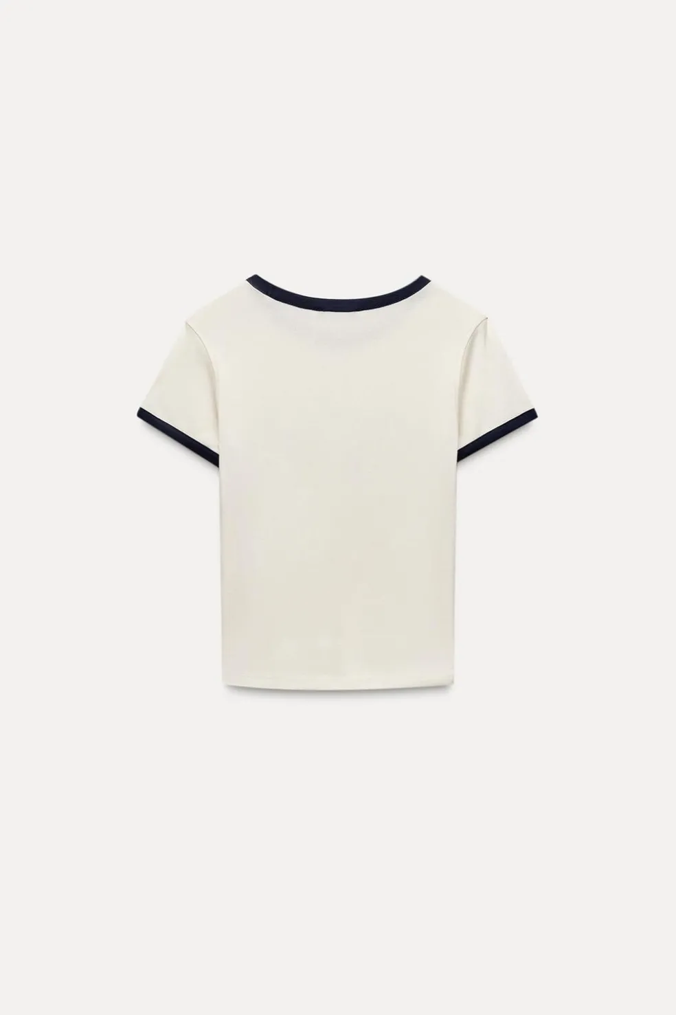 ZARA Sweatshirts / Joggers|T-Shirts^T-SHIRT UNIVERSITÁRIA COM FAIXAS Cru