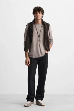 ZARA T-Shirts^T-SHIRT VISCOSE - LÃ Castanho