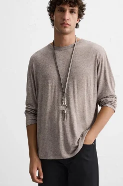 ZARA T-Shirts^T-SHIRT VISCOSE - LÃ Castanho