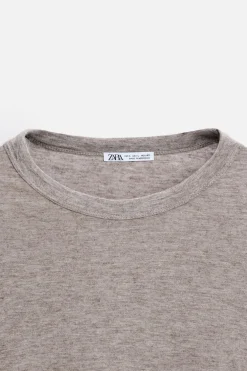 ZARA T-Shirts^T-SHIRT VISCOSE - LÃ Castanho