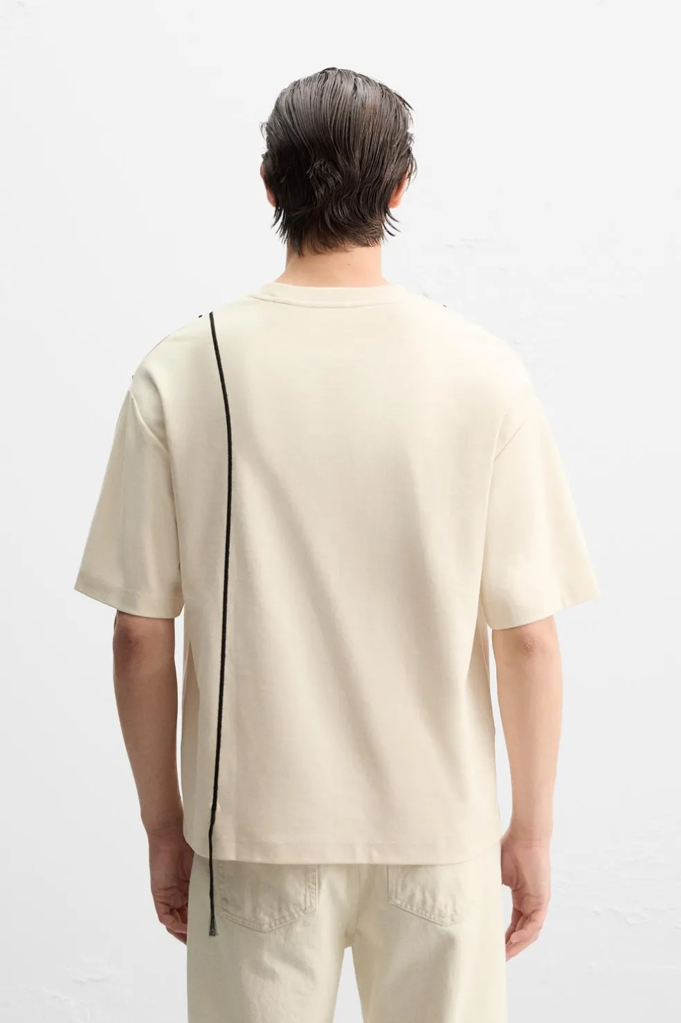 ZARA T-Shirts^T-SHIRT WITH CONTRAST DRAWSTRING Pedra
