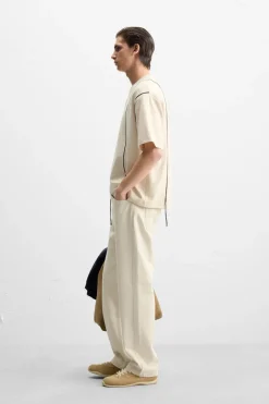 ZARA T-Shirts^T-SHIRT WITH CONTRAST DRAWSTRING Pedra