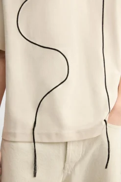 ZARA T-Shirts^T-SHIRT WITH CONTRAST DRAWSTRING Pedra