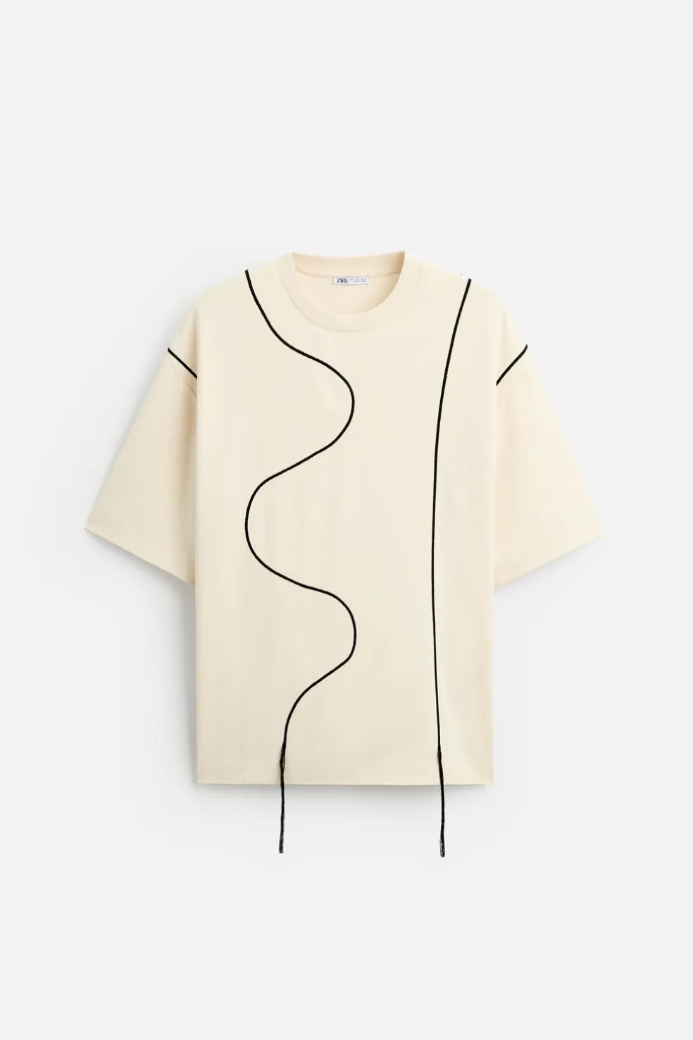 ZARA T-Shirts^T-SHIRT WITH CONTRAST DRAWSTRING Pedra