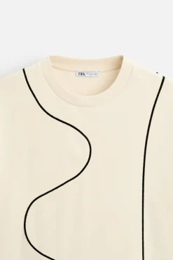 ZARA T-Shirts^T-SHIRT WITH CONTRAST DRAWSTRING Pedra