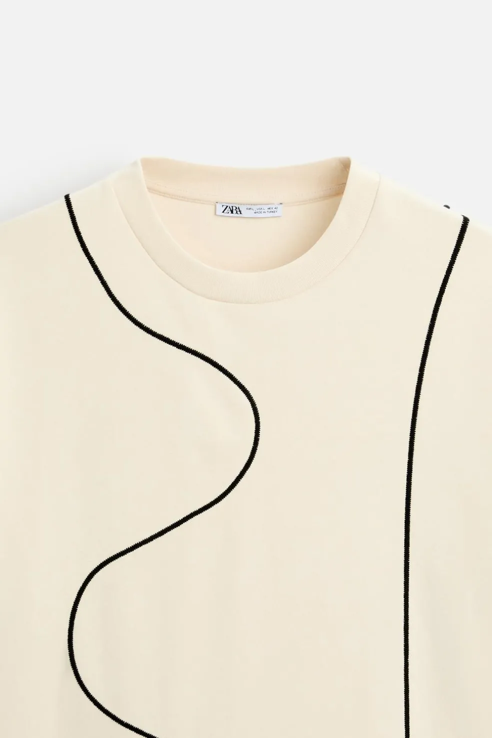 ZARA T-Shirts^T-SHIRT WITH CONTRAST DRAWSTRING Pedra