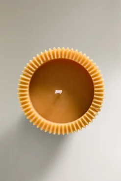 ZARA Presentes Para O Lar|Presentes Para O Lar^VELA DECORATIVA RISCADA CILÍNDRICA Mostarda