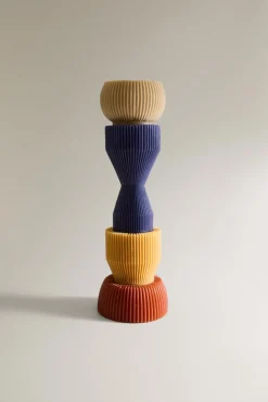 ZARA Presentes Para O Lar|Presentes Para O Lar^VELA DECORATIVA RISCADA CILÍNDRICA Mostarda