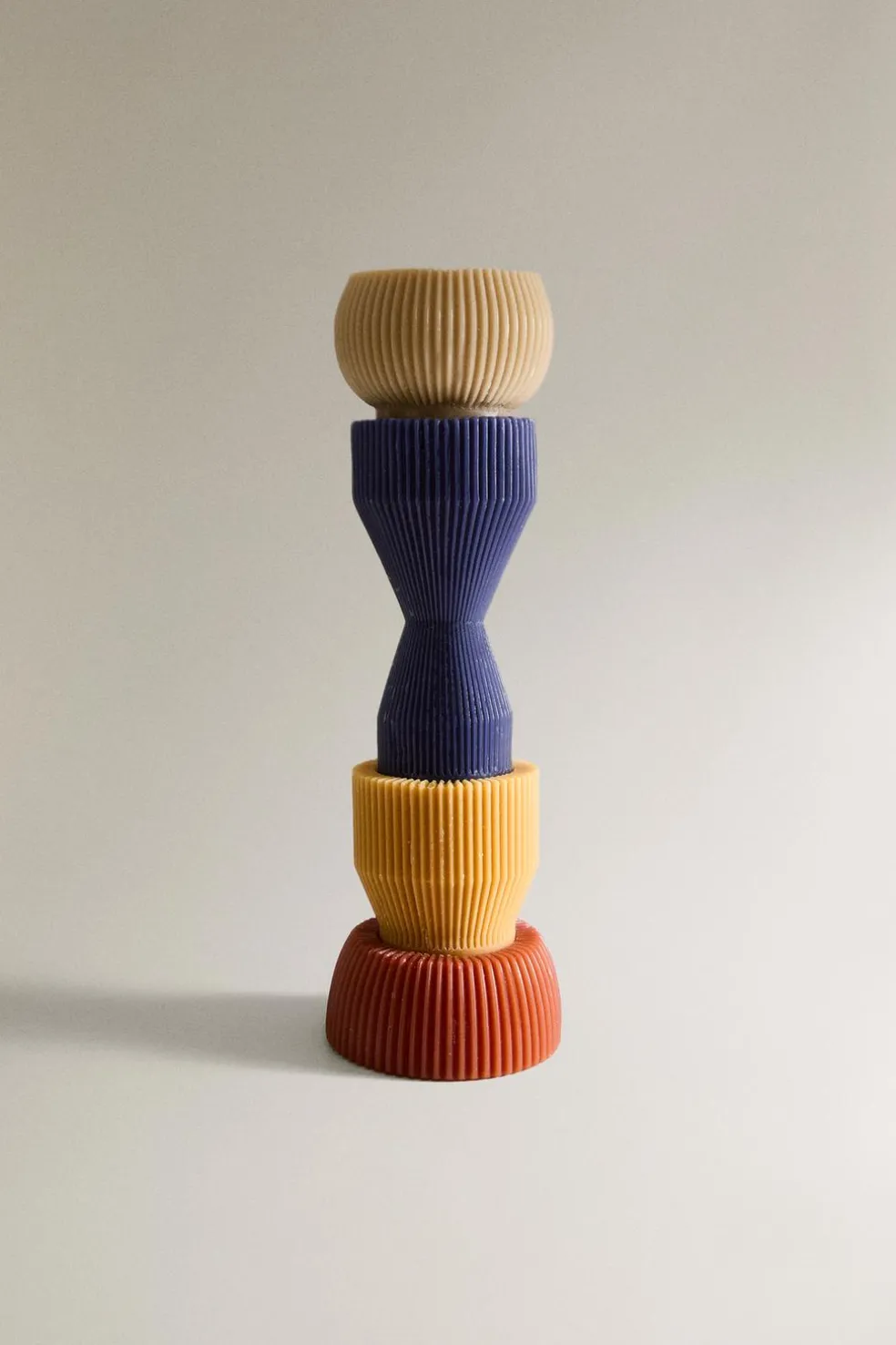 ZARA Presentes Para O Lar|Presentes Para O Lar^VELA DECORATIVA RISCADA CILÍNDRICA Mostarda