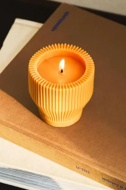 ZARA Presentes Para O Lar|Presentes Para O Lar^VELA DECORATIVA RISCADA CILÍNDRICA Mostarda