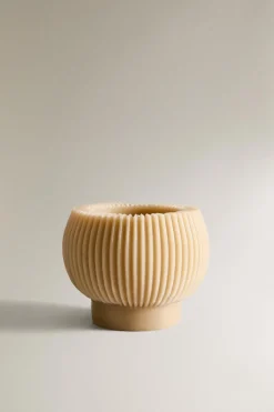 ZARA Presentes Para O Lar|Presentes Para O Lar^VELA DECORATIVA RISCADA REDONDA Cru