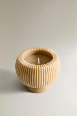 ZARA Presentes Para O Lar|Presentes Para O Lar^VELA DECORATIVA RISCADA REDONDA Cru