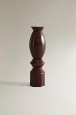 ZARA Presentes Para O Lar|Presentes Para O Lar^VELA GEOMÉTRICA NANUSHKA Castanho
