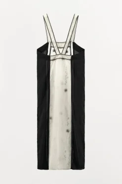 ZARA Vestidos|Lingerie^VESTIDO COM BORDADOS E MISSANGAS Cru / Preto