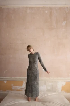ZARA Vestidos|Lingerie^VESTIDO COM MISSANGAS E COSTAS CRUZADAS Cinzento