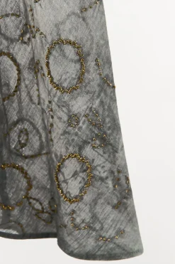ZARA Vestidos|Lingerie^VESTIDO COM MISSANGAS E COSTAS CRUZADAS Cinzento