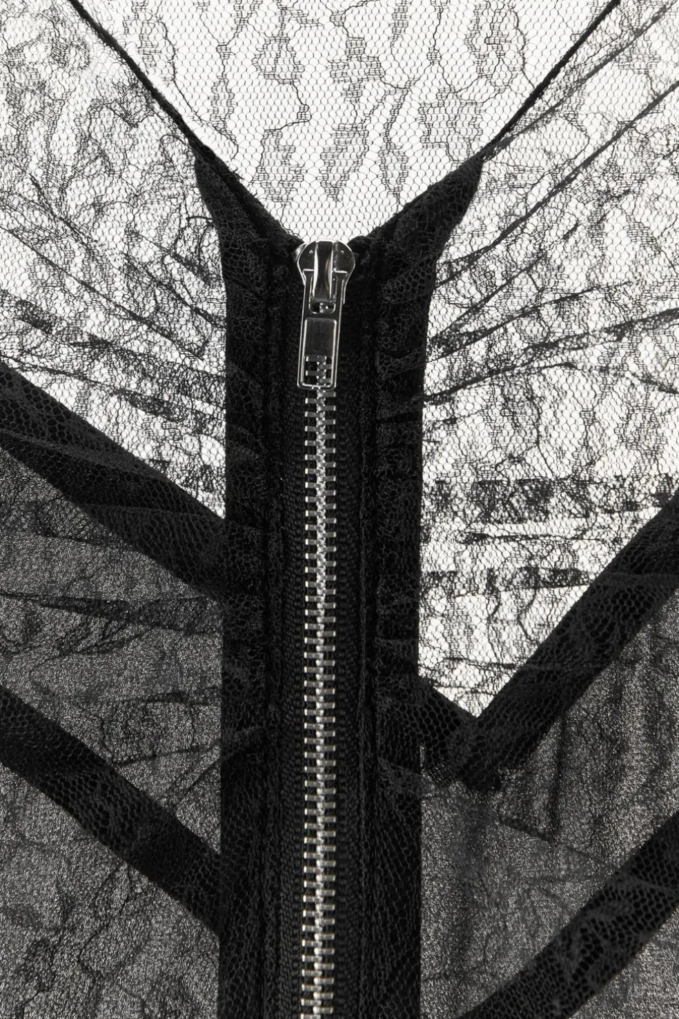 ZARA Vestidos|Lingerie^VESTIDO COMBINADO RENDA MISSANGAS Preto