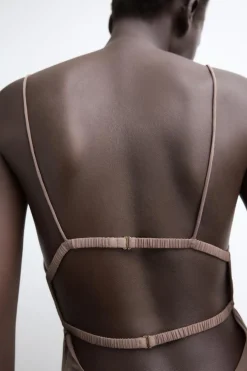ZARA Vestidos|Lingerie^VESTIDO CUT OUT COM MISSANGAS Cinza