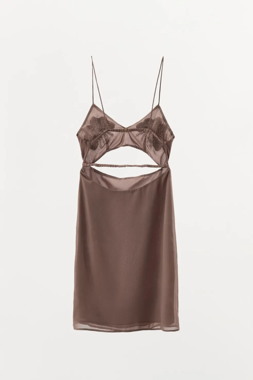 ZARA Vestidos|Lingerie^VESTIDO CUT OUT COM MISSANGAS Cinza