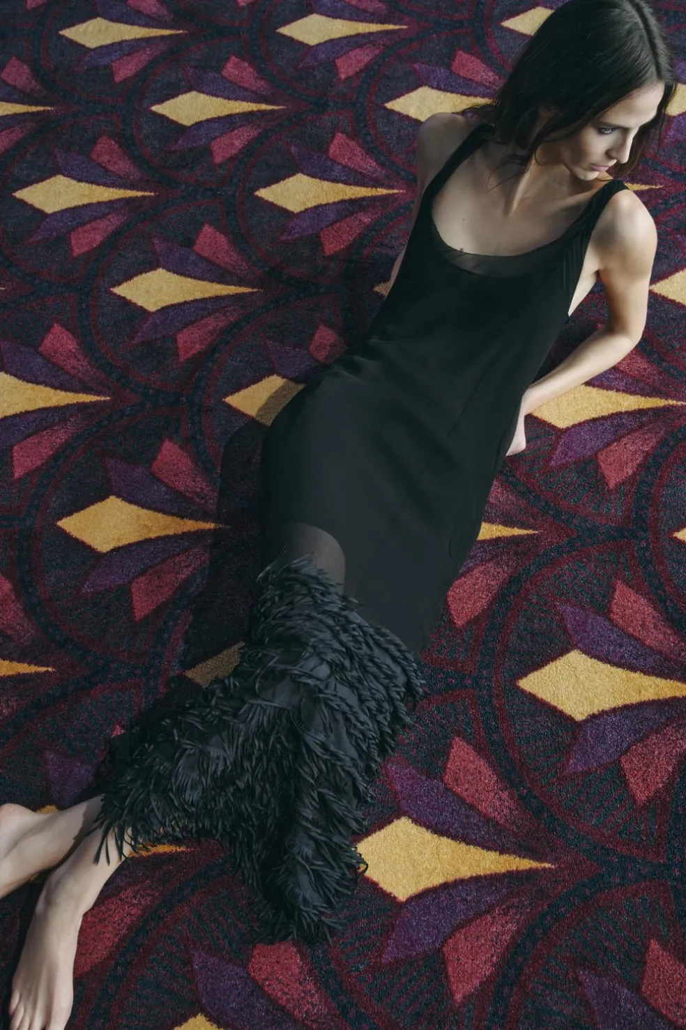 ZARA Vestidos|Lingerie^VESTIDO DE ALÇAS COM FRANJAS Preto