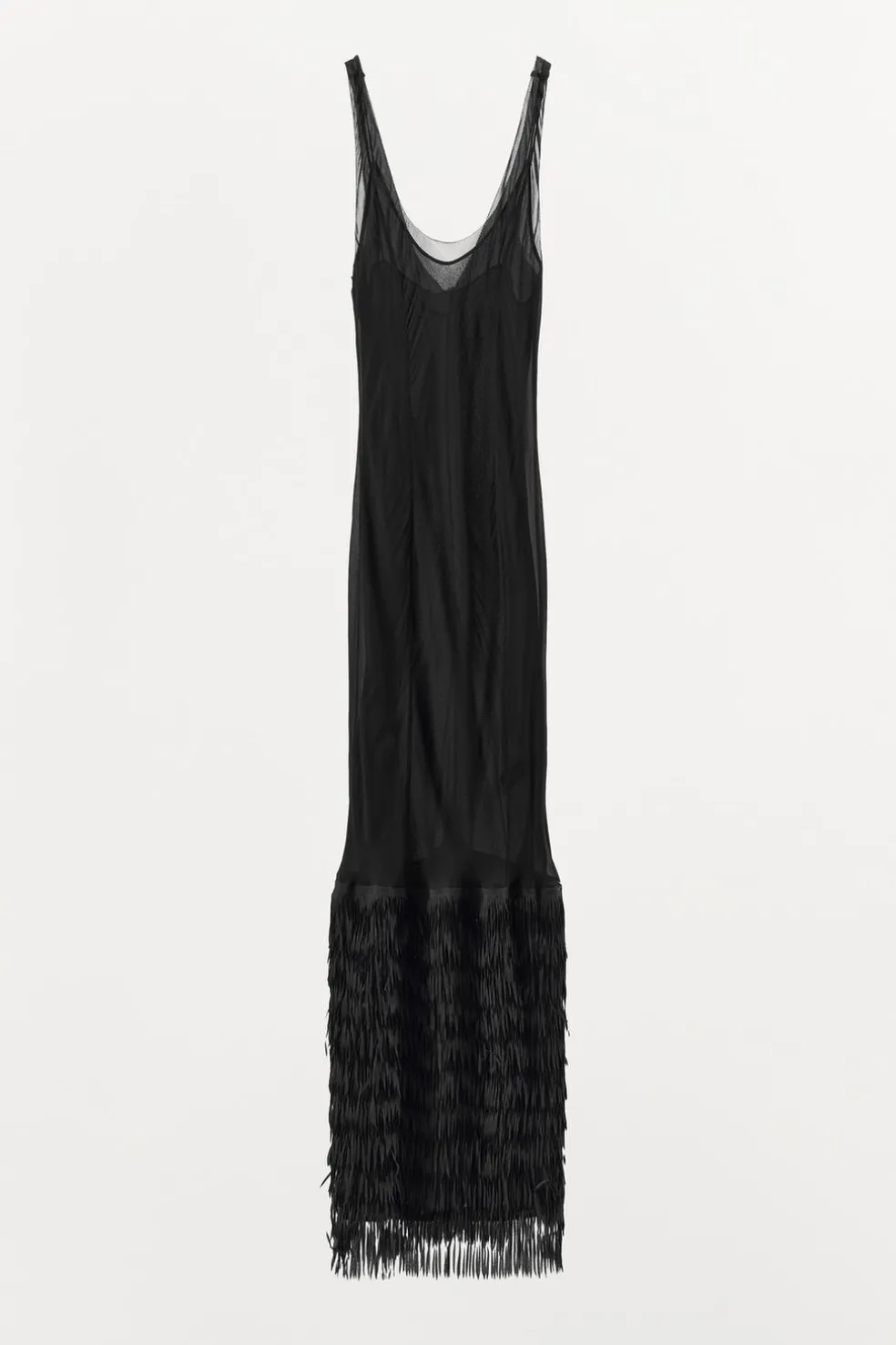 ZARA Vestidos|Lingerie^VESTIDO DE ALÇAS COM FRANJAS Preto