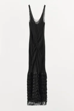 ZARA Vestidos|Lingerie^VESTIDO DE ALÇAS COM FRANJAS Preto