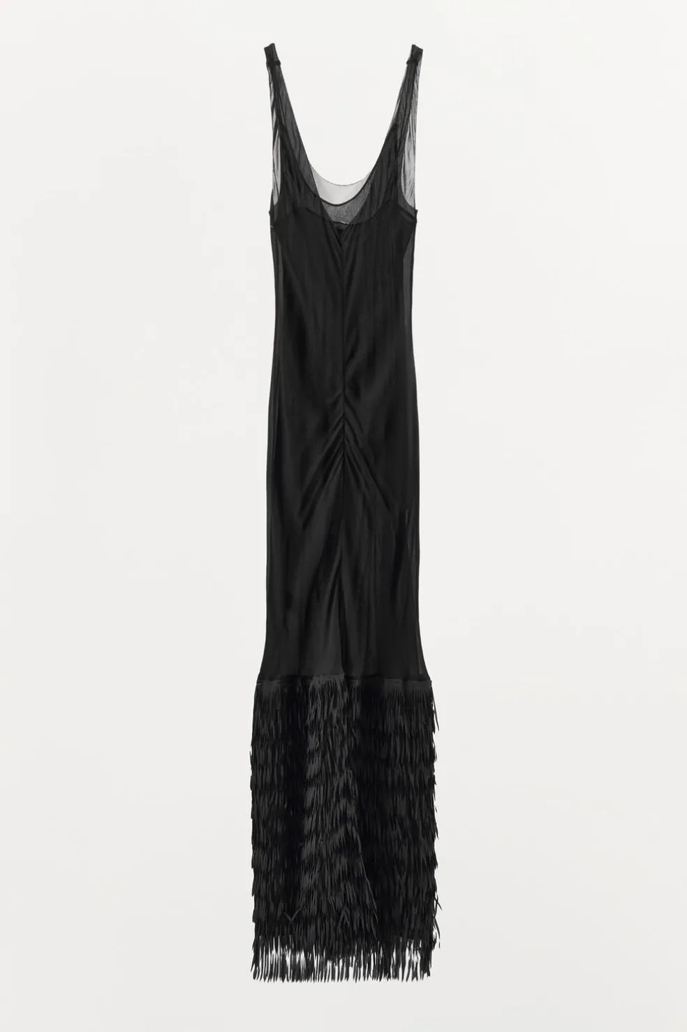 ZARA Vestidos|Lingerie^VESTIDO DE ALÇAS COM FRANJAS Preto