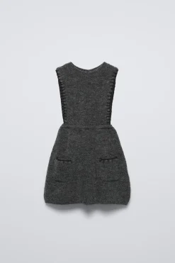 VESTIDO DE MALHA COM BORDADOS-ZARA Discount