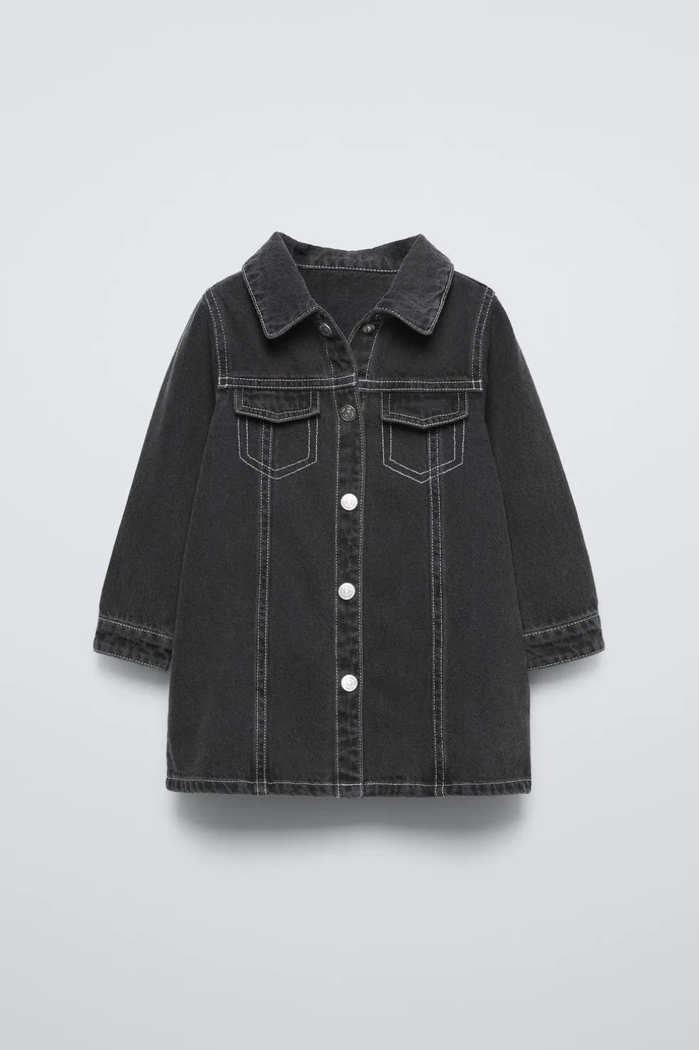 VESTIDO DENIM COM PESPONTOS-ZARA Shop