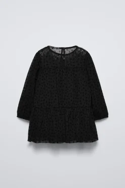 VESTIDO FLORES TULE FLOCKED-ZARA Sale