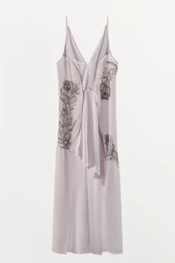 ZARA Vestidos|Lingerie^VESTIDO GEORGETTE COM MISSANGAS BORDADAS Malva