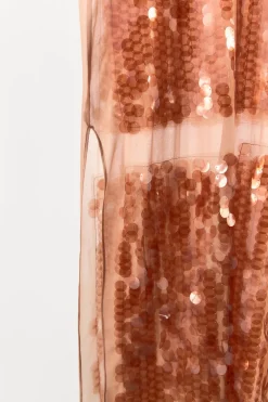 ZARA Vestidos|Lingerie^VESTIDO GEORGETTE LANTEJOULAS Caramelo