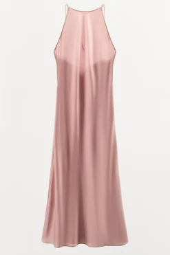 ZARA Vestidos|Lingerie^VESTIDO HALTER ACETINADO Rosa