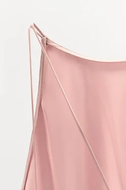 ZARA Vestidos|Lingerie^VESTIDO HALTER ACETINADO Rosa