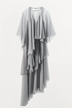 ZARA Vestidos|Lingerie^VESTIDO HALTER COM CAPA Cinzento