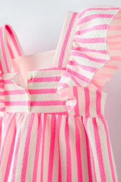 VESTIDO JACQUARD ÀS RISCAS-ZARA Online