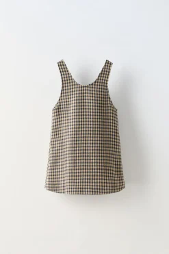 VESTIDO MACACÃO QUADRADOS-ZARA Clearance