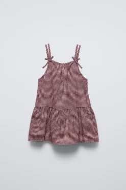 VESTIDO MACACÃO QUADRADOS-ZARA Clearance